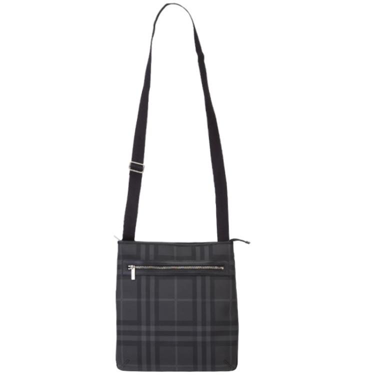 Burberry Black/Grey Check PVC Messenger Bag Burberry | TLC