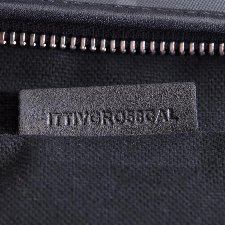 Pre Owned Burberry Black/Grey Check PVC Messenger Bag