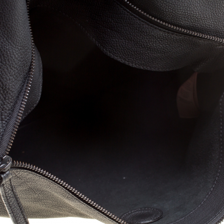 Pre Owned Burberry Black Leather Flat Envelope Clutch
