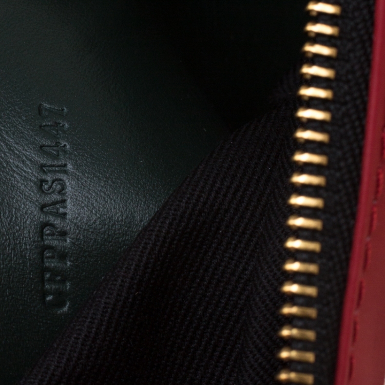 Pre Owned Burberry Multicolor Archive Print Canvas and Leather Pouch