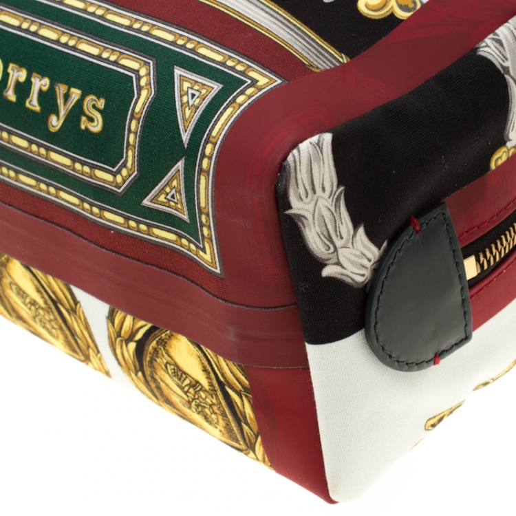 Pre Owned Burberry Multicolor Archive Print Canvas and Leather Pouch