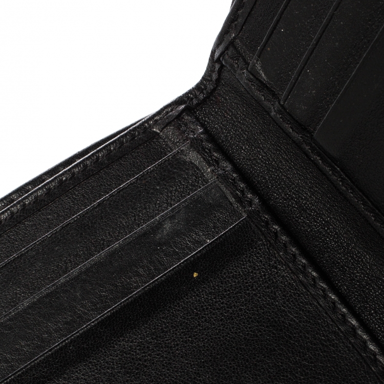 Pre Owned Burberry Black International Bifold Wallet