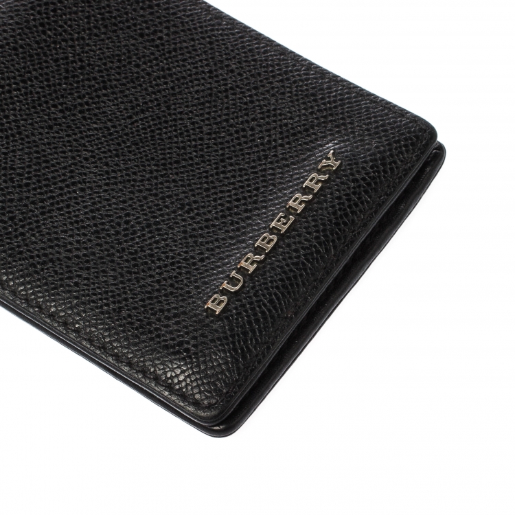 Pre Owned Burberry Black International Bifold Wallet