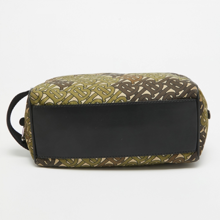 Pre Owned Burberry Black/Multicolor TB Nylon Pouch