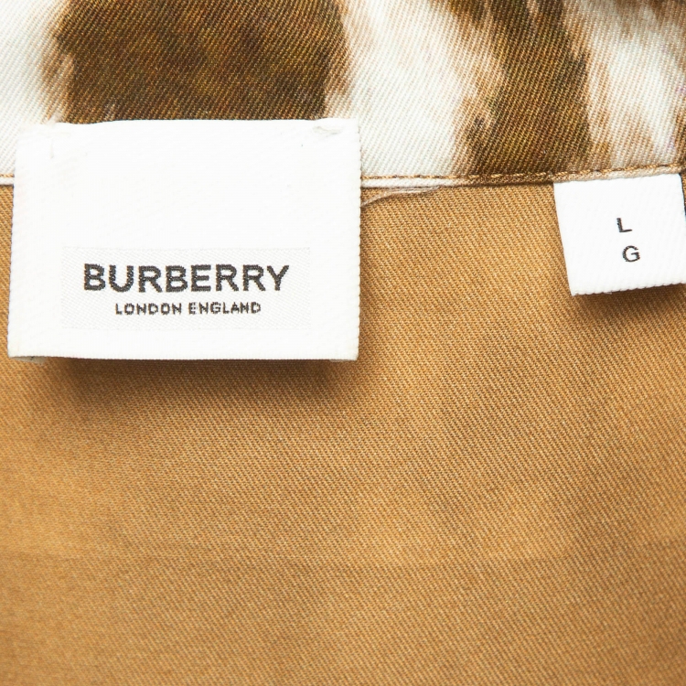 Pre Owned Burberry Brown Why Did They Kill Bambi Cotton Shirt L