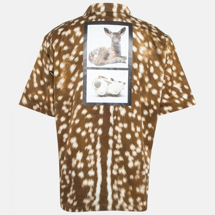 Pre Owned Burberry Brown Why Did They Kill Bambi Cotton Shirt L