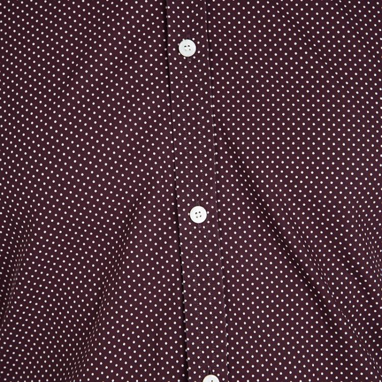 Pre Owned Burberry London Purple Dotted Long Sleeve Slim Fit Shirt M