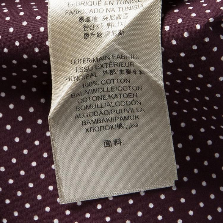 Pre Owned Burberry London Purple Dotted Long Sleeve Slim Fit Shirt M