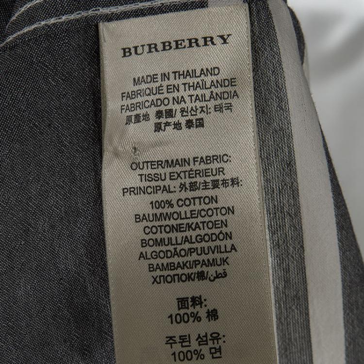 Pre Owned Burberry Brit Multicolor Checked Cotton Button Front Long Sleeve Shirt L