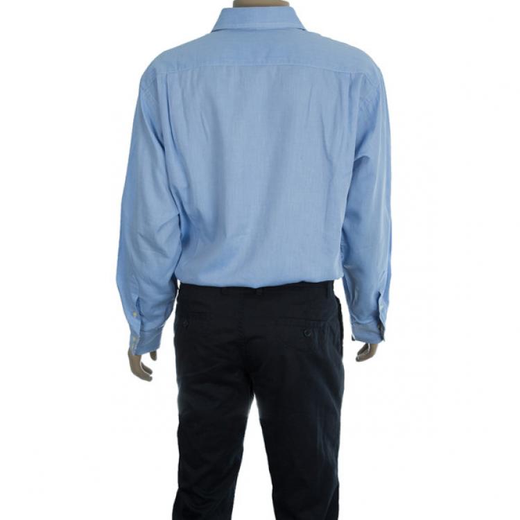 Pre Owned Burberry Light Blue Men's Shirt EU42