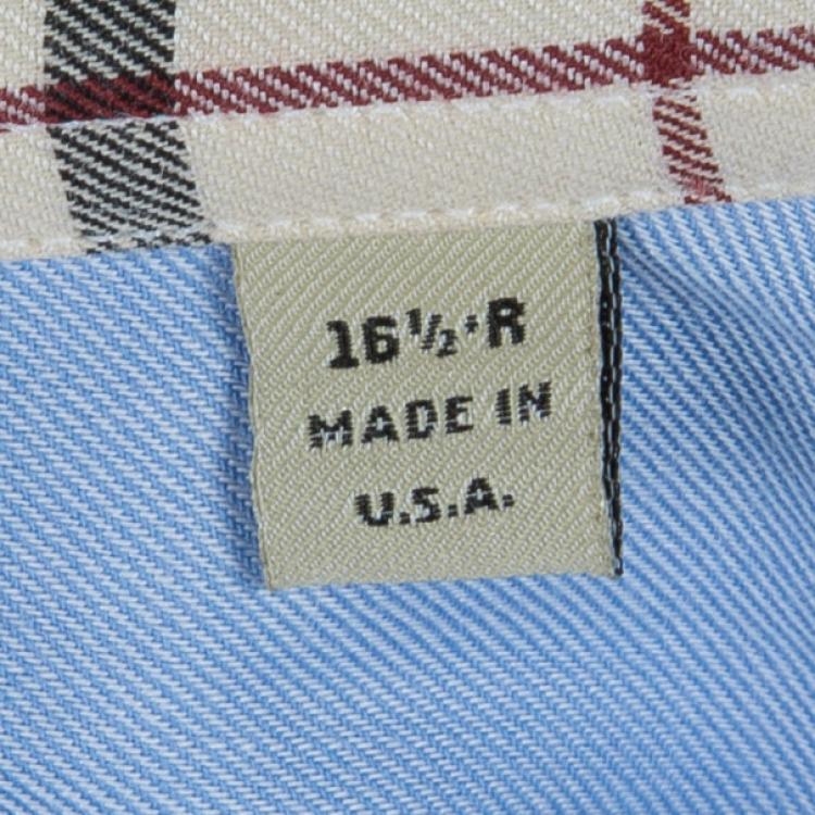 Pre Owned Burberry Light Blue Men's Shirt EU42