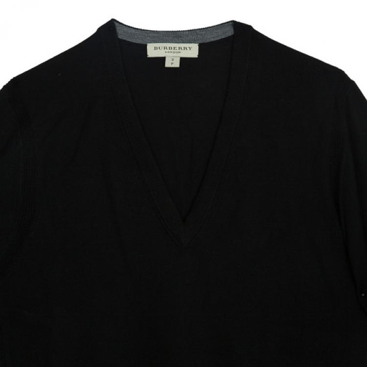 Pre Owned Burberry Men's Knit V-neck Sweater S