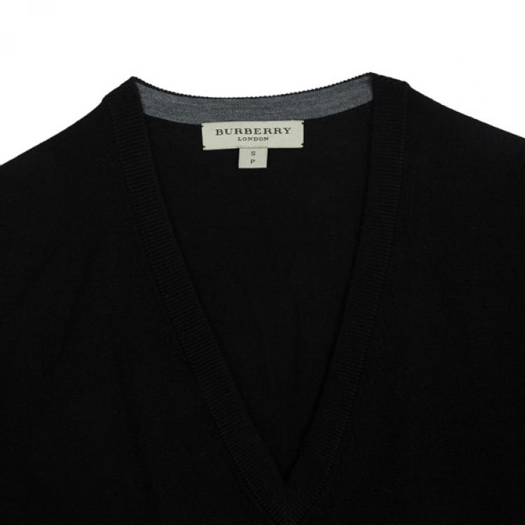 Pre Owned Burberry Men's Knit V-neck Sweater S