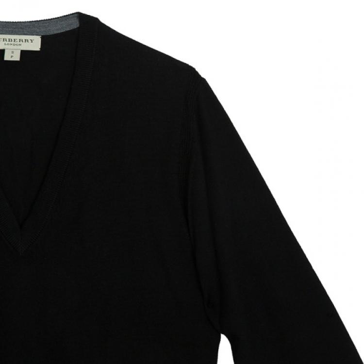 Pre Owned Burberry Men's Knit V-neck Sweater S