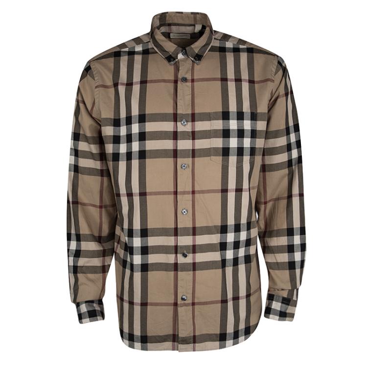 Introducir 39+ imagen burberry long sleeve button down shirt