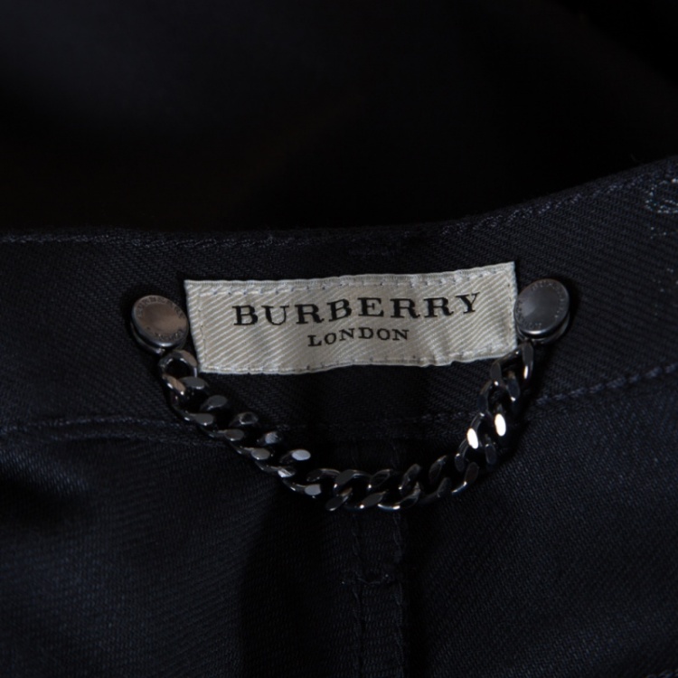 Pre Owned Burberry London Black Regular Fit Steadman Jeans L