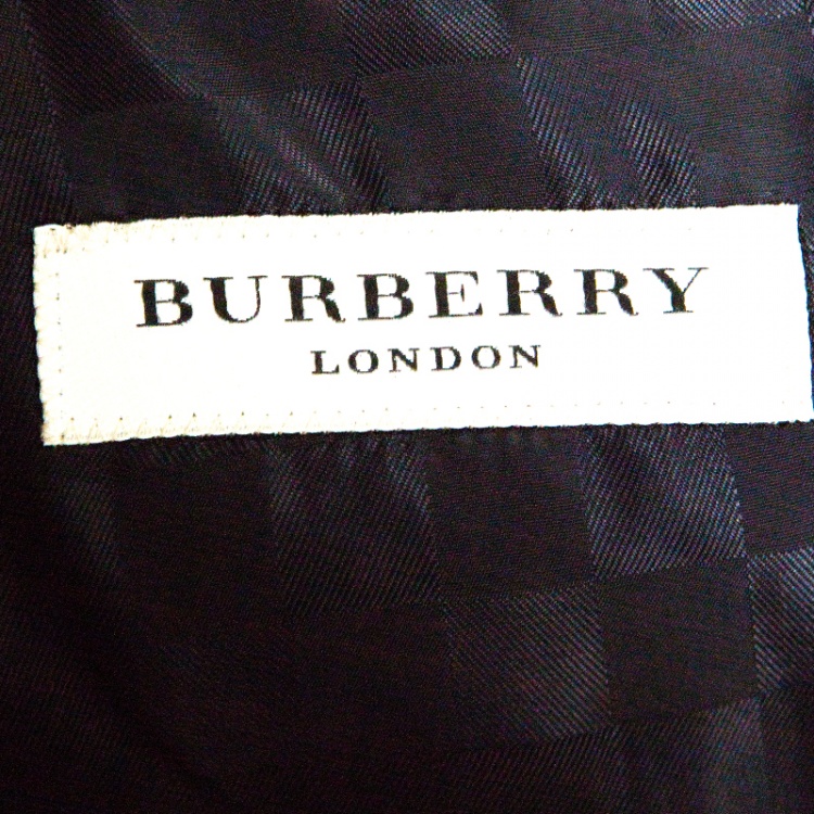 Pre Owned Burberry London Black Wool Tailored Suit L