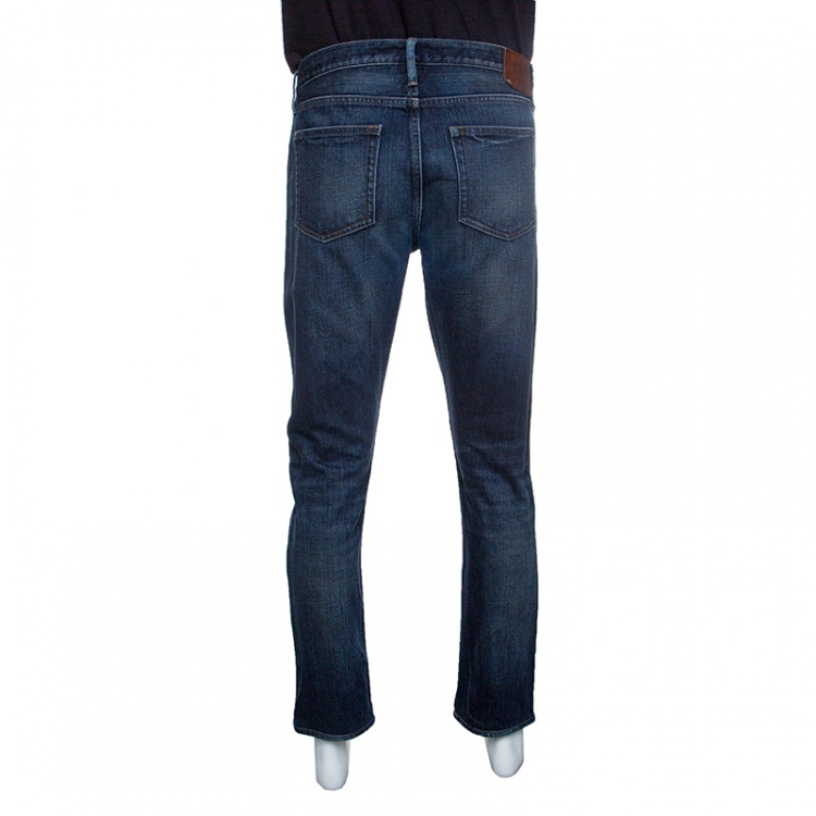 مملوكة مسبقًا Burberry Brit Indigo Faded Effect Denim Slim Fit Steadman Jeans XL
