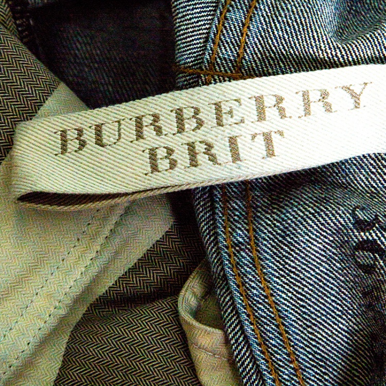 مملوكة مسبقًا Burberry Brit Indigo Faded Effect Denim Slim Fit Steadman Jeans XL