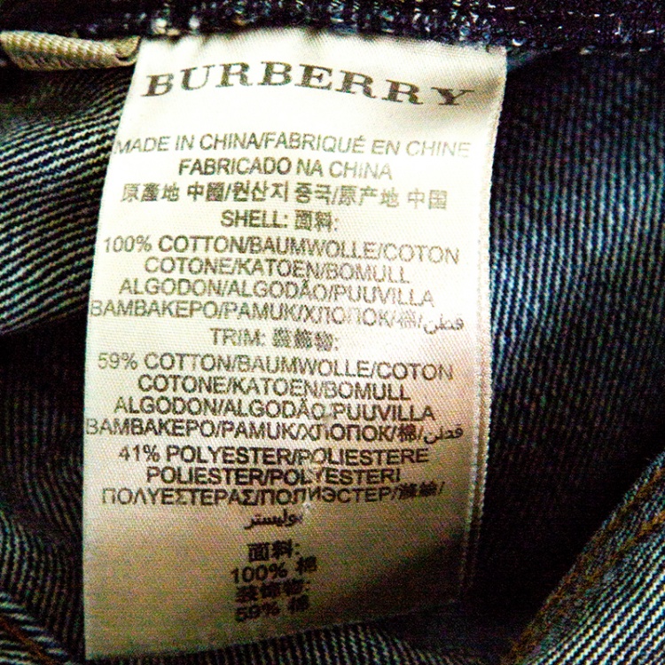 مملوكة مسبقًا Burberry Brit Indigo Faded Effect Denim Slim Fit Steadman Jeans XL