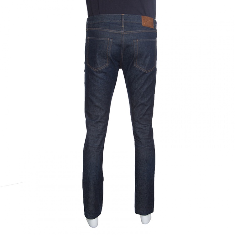 Pre Owned Burberry Brit Indigo Dark Wash Denim Slim Fit Jeans M