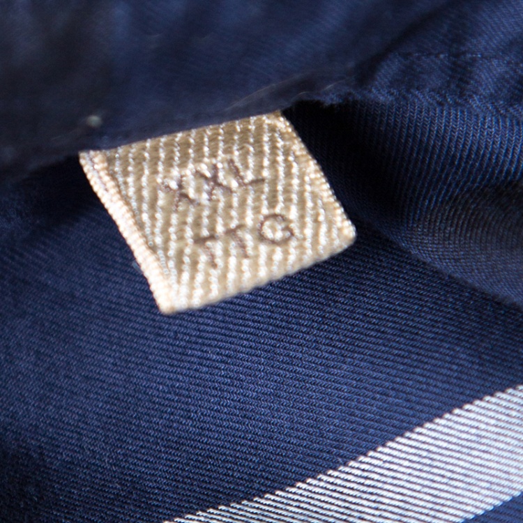 Pre Owned Burberry Brit Blue Checked Cotton Long Sleeve Button Down Shirt XXL
