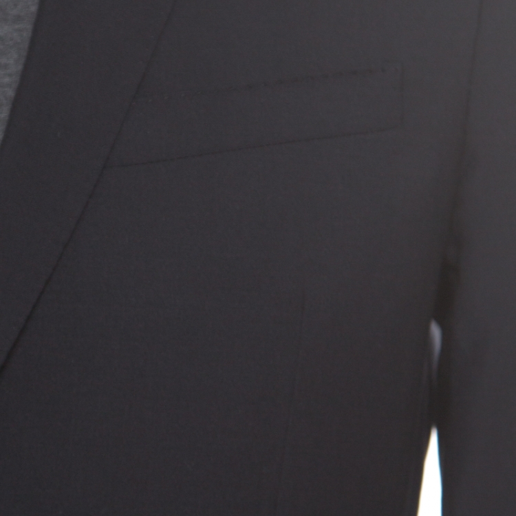 Pre Owned Burberry London Navy Blue Wool Tailored Suit M