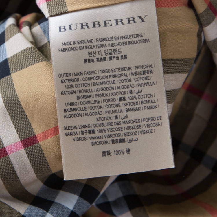Pre Owned Burberry Chalk Green Cotton Brighton Extra Long Trench Coat 4XL