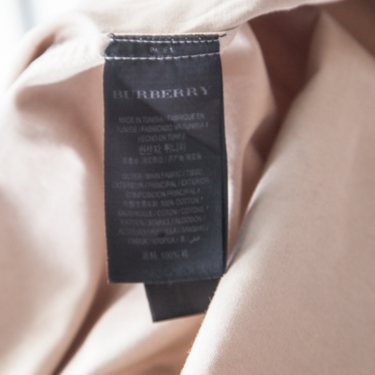Pre Owned Burberry Sand Brown Sketch Printed Cotton Batson Army Shirt XXL