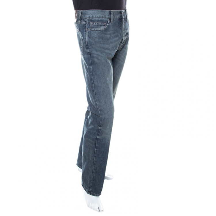 Pre Owned Burberry Dark Blue Regular Fit Denim Jeans M