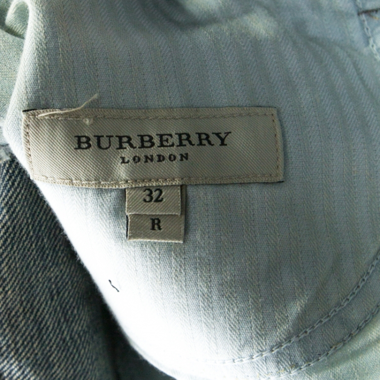 Pre Owned Burberry Dark Blue Regular Fit Denim Jeans M