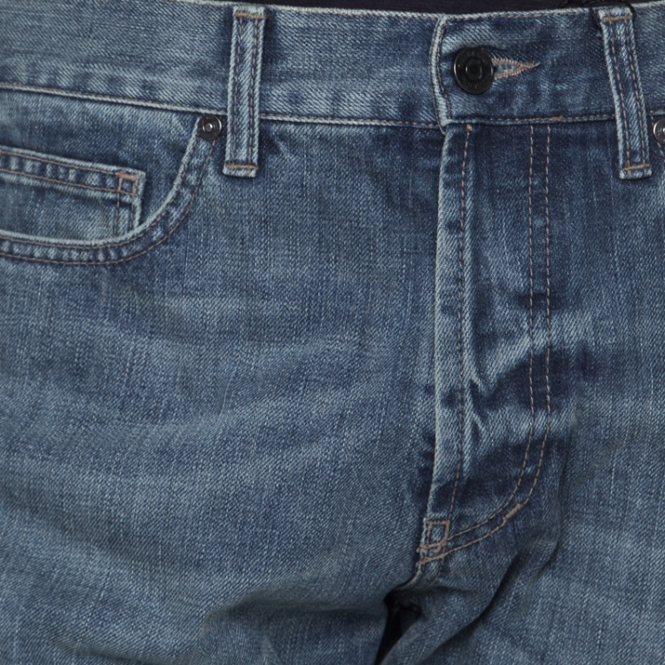 Pre Owned Burberry Dark Blue Regular Fit Denim Jeans M
