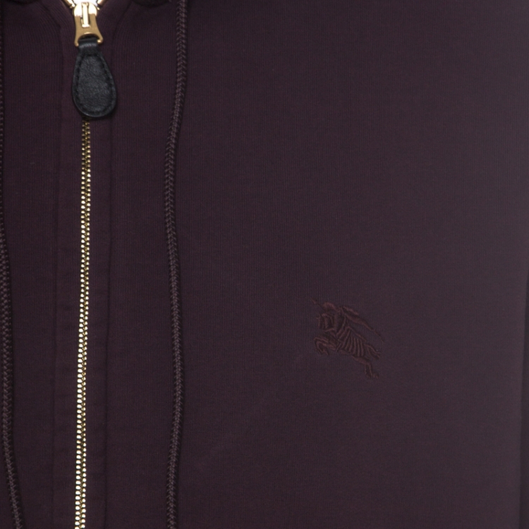 Pre Owned Burberry Brit Purple Cotton Hoodie XXL 