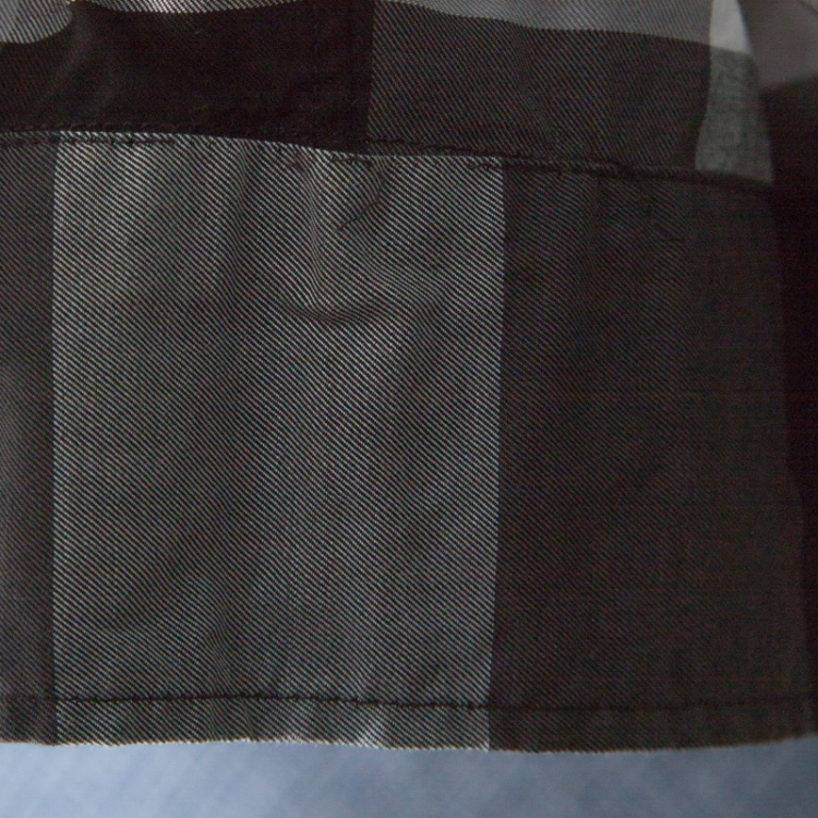 Pre Owned Burberry Brit Grey Checked Cotton Full Sleeve Button Down Shirt M