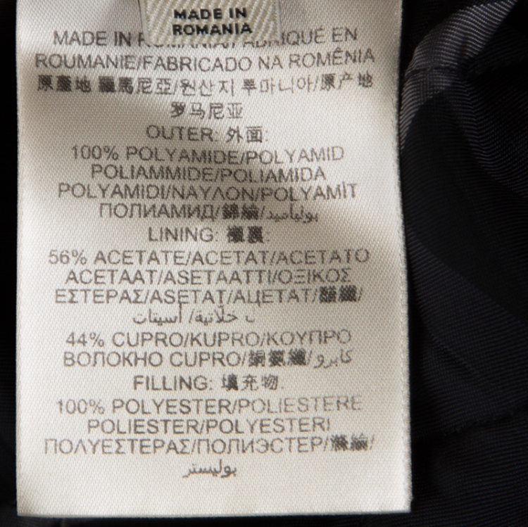 Pre Owned  Burberry Black Quilted Zip Front Jacket S