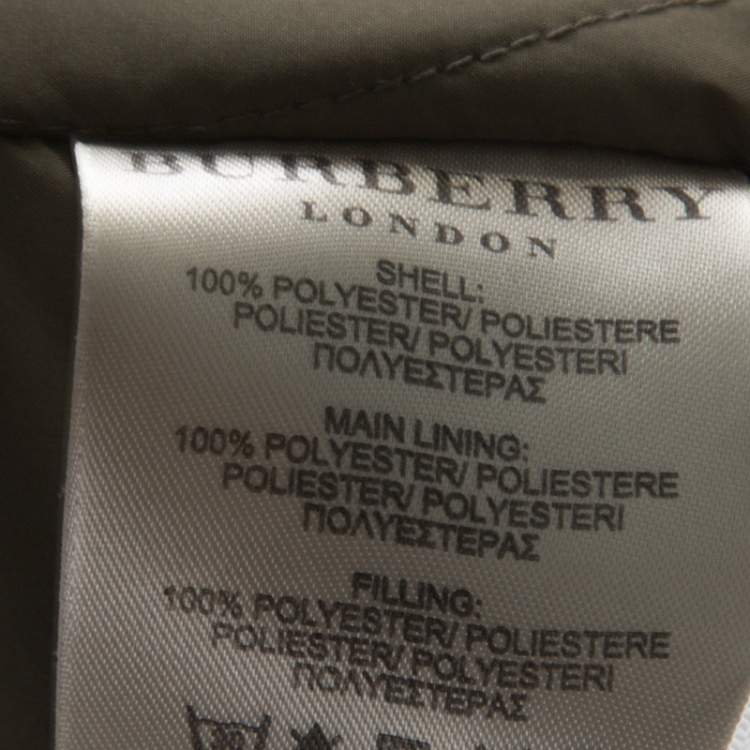 Pre Owned Burberry Military Green Quilted Double Layered Jacket M