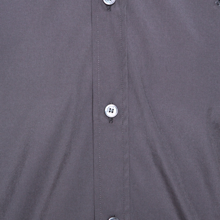 Pre Owned Burberry Brit Grey Stretch Cotton Long Sleeve Shirt M