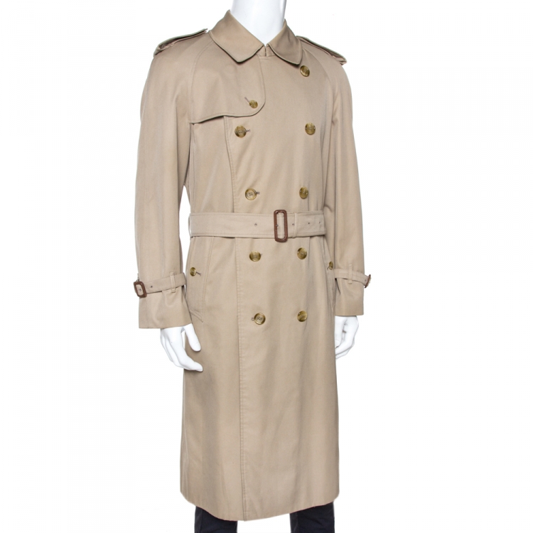 Burberry Vintage Beige Cotton Belted Trench Coat M Burberry | TLC