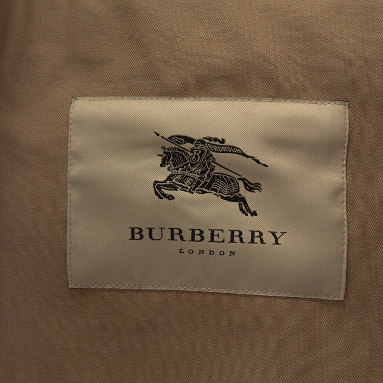 Pre Owned Burberry Beige Cotton Double Breasted Toggle Duffle Coat S