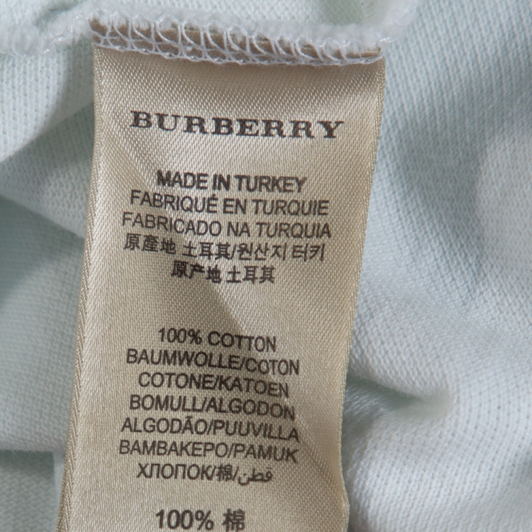 Pre Owned Burberry Brit White Cotton Pique Polo T Shirt S