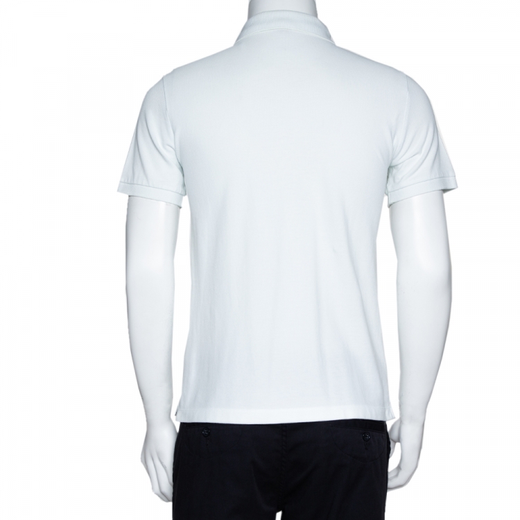 Pre Owned Burberry Brit White Cotton Pique Polo T Shirt S