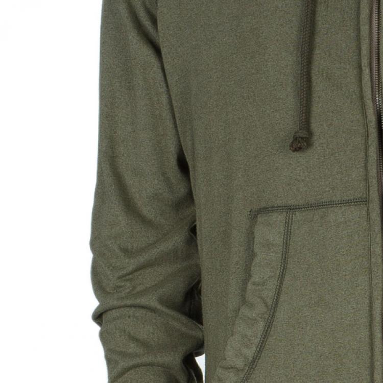 Pre Owned Burberry Men's Green Zip Front Hoodie Jacket L
