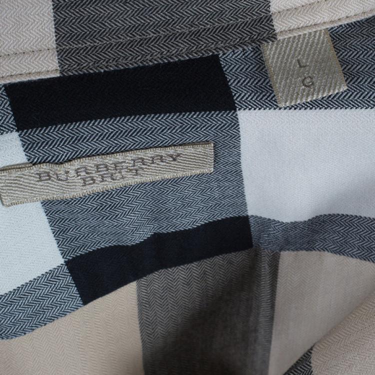 Pre Owned Burberry Novacheck Button Down Men's Shirt L