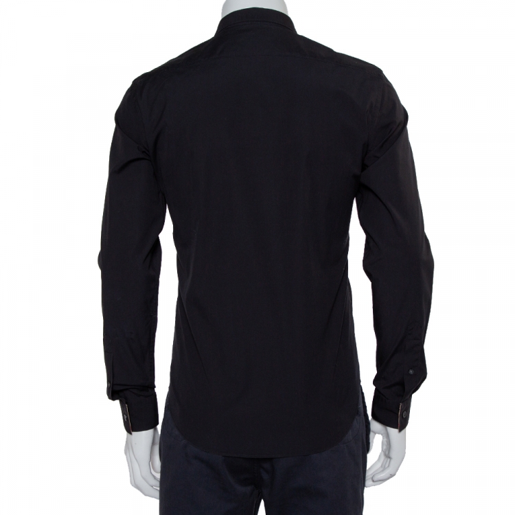 مملوكة مسبقًا Burberry Brit Black Cotton Button Front Shirt S