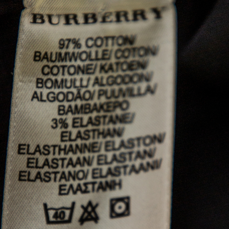 مملوكة مسبقًا Burberry Brit Black Cotton Button Front Shirt S