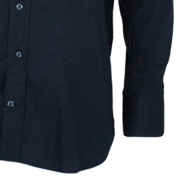 Pre Owned Burberry Men's Slim Fit Black Formal Shirt L