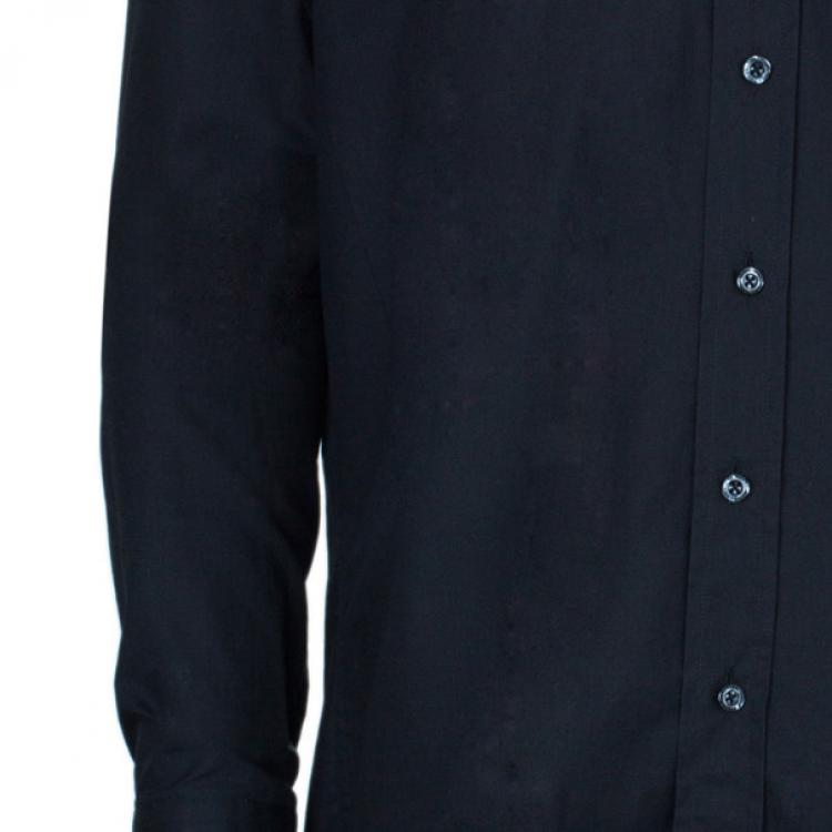 Pre Owned Burberry Men's Slim Fit Black Formal Shirt L