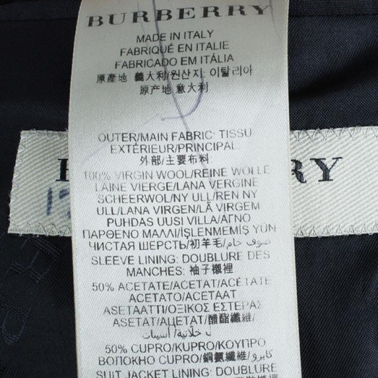 Pre Owned Burberry Tailored Fit Black Men's Suit EU46