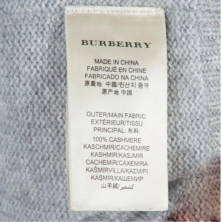 Pre Owned Burberry Men's Grey Knit Sweater XL