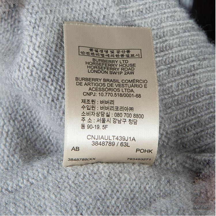 Pre Owned Burberry Men's Grey Knit Sweater XL